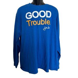 Good Trouble Blue Long sleeve men's t-shirt